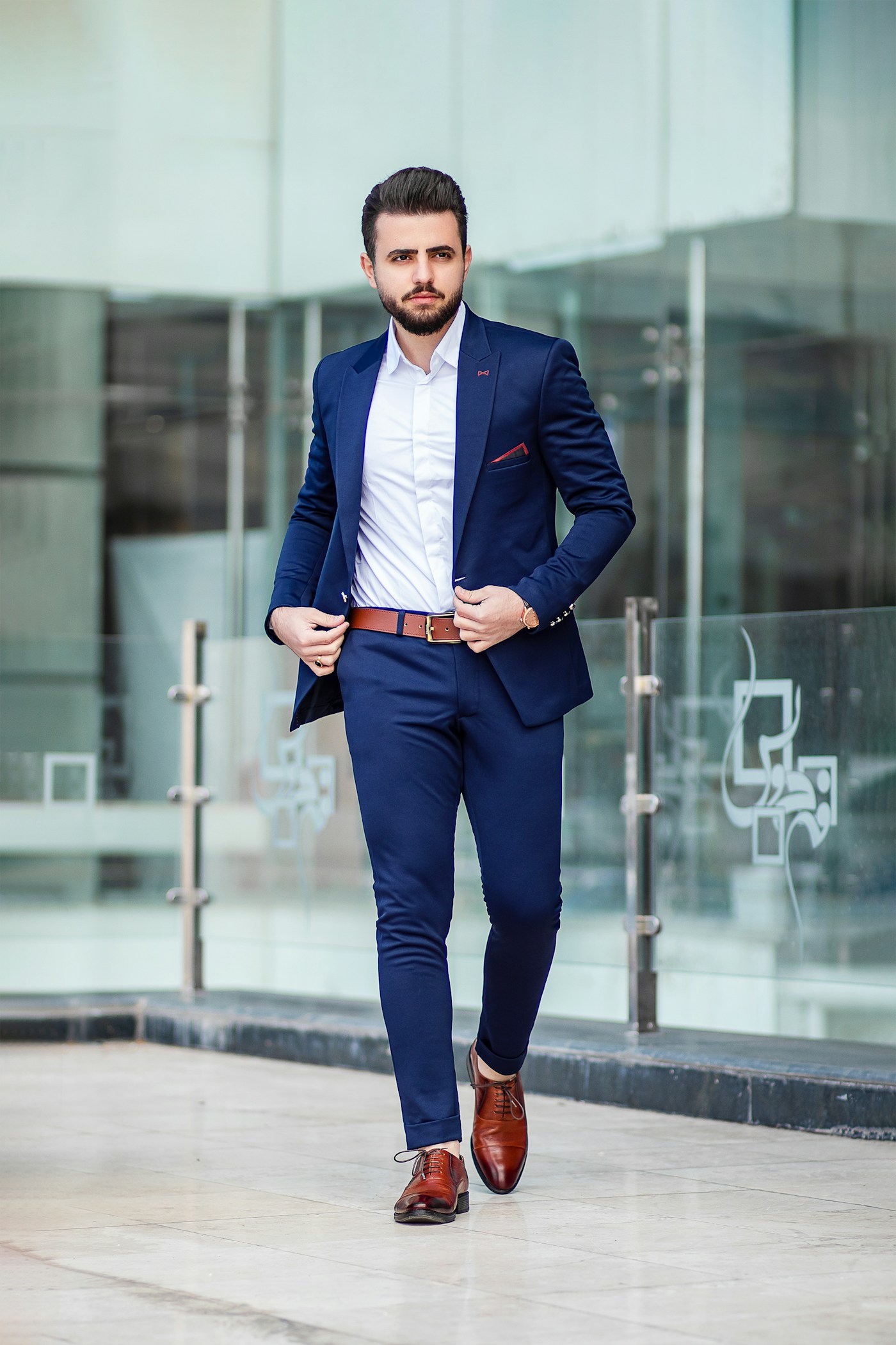 Gentleman wearing a tailored three-piece suit